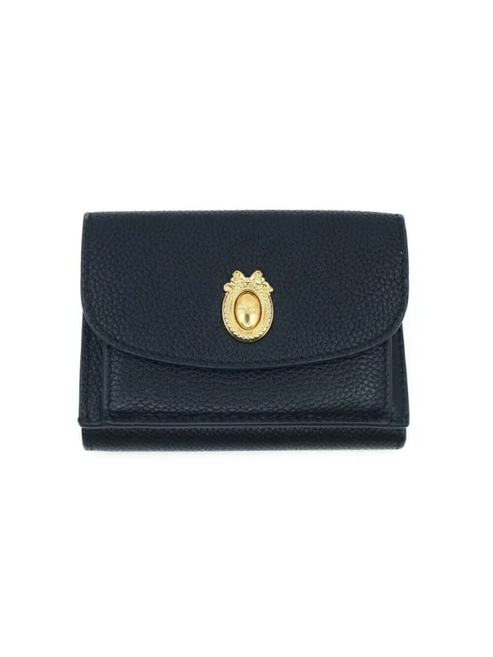 Dior Medaillon Tulip Leather Black Gold Wallet